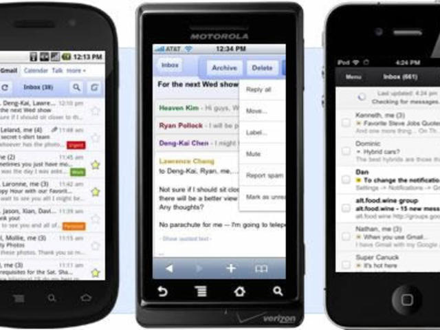 Gmail em dispositivos móveis