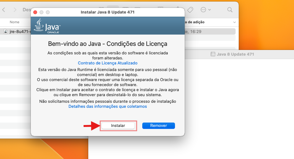 Aceitar licença