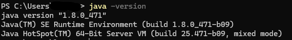 validar versão java