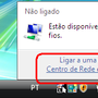 #01 - Clique no ícone de rede na barra de ferramentas para aceder ao Centro de Rede e Partilha